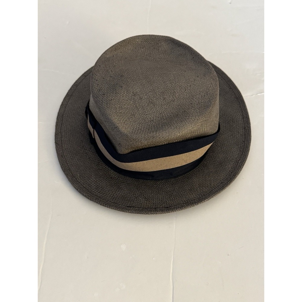 Goorin Bros Men's Medium Brown Shantung Straw Vintage Style Pork Pie Hat